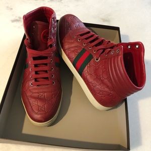GUCCI Embossed Hightop Mens Sneakers